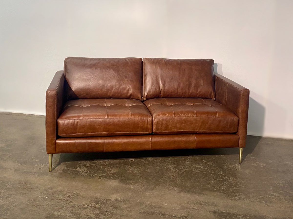 Lupe Leather Studio Sofa - Cowboy Latte - Sofa So Good 2 Go